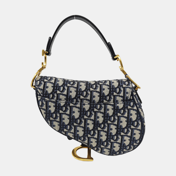 Saddle Mini Oblique Canvas Blue