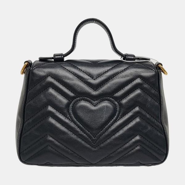 GG Marmont Mini Quilted Calfskin Black
