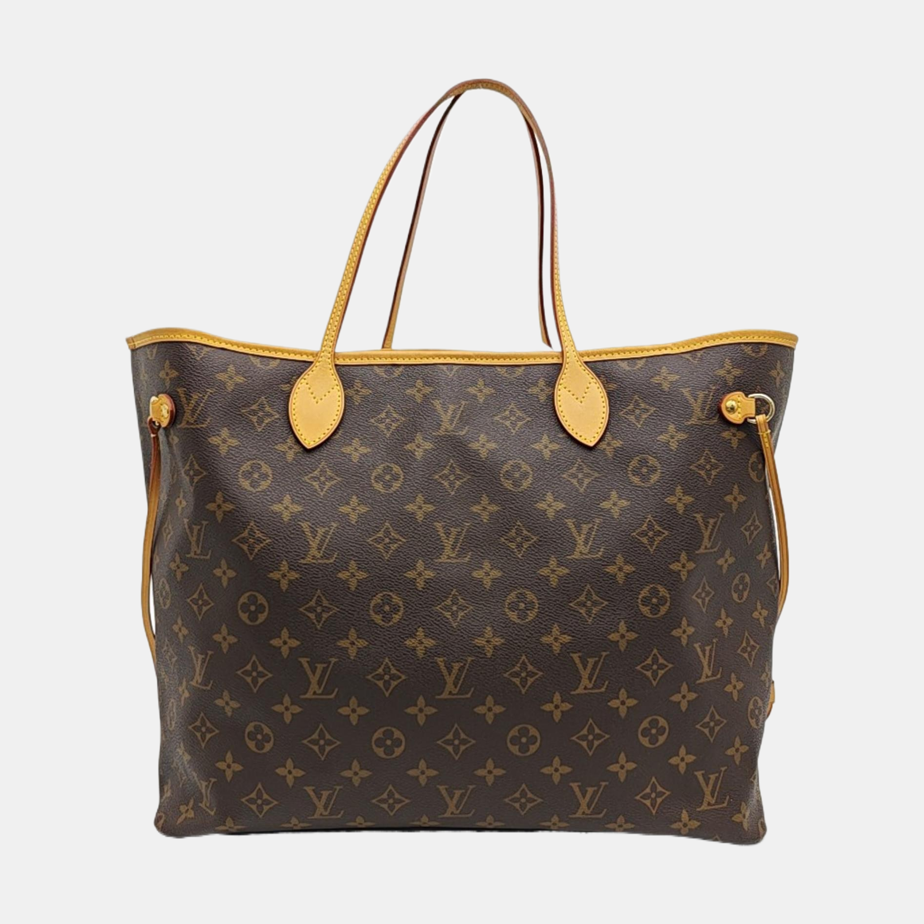 NEVERFULL GM Monogram Coated Canvas Brown
