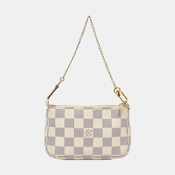 Authenticated pre-owned  ACCESSOIRES Mini Coated Canvas White - Top Handle Bag at Looply