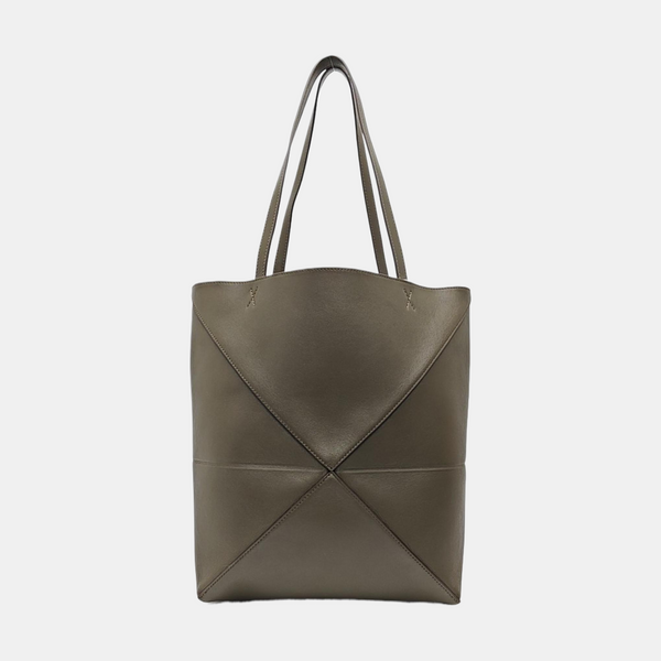 Puzzle Fold Medium Quilted Calfskin Green