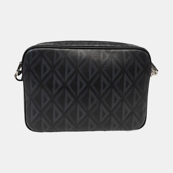 Coated Canvas Shoulder Bag Black