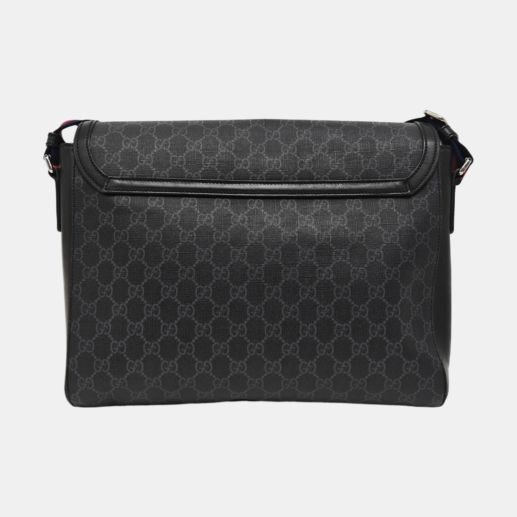 Monogram Coated Canvas Shoulder Bag Black