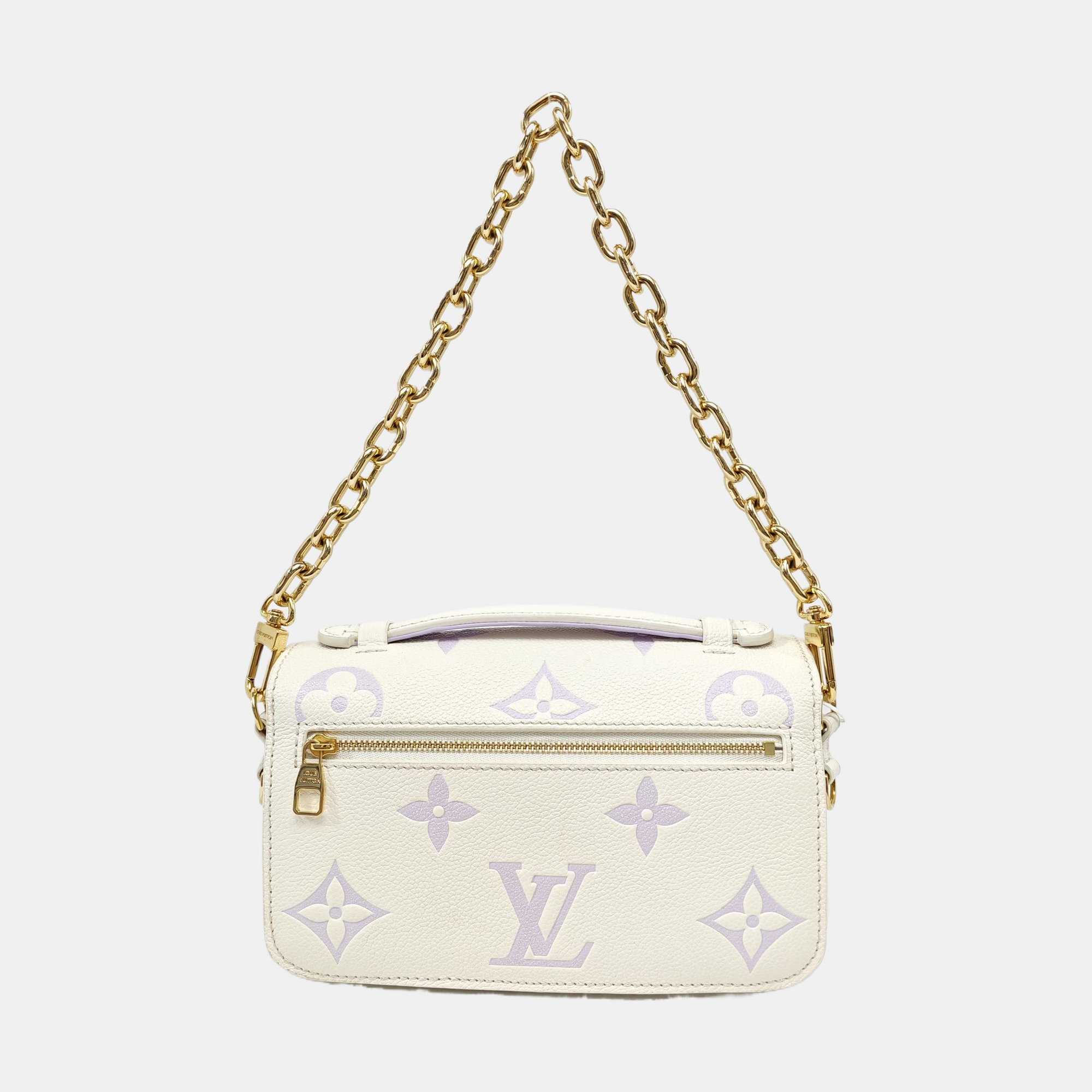 MÉTIS EAST WEST Monogram Calfskin White