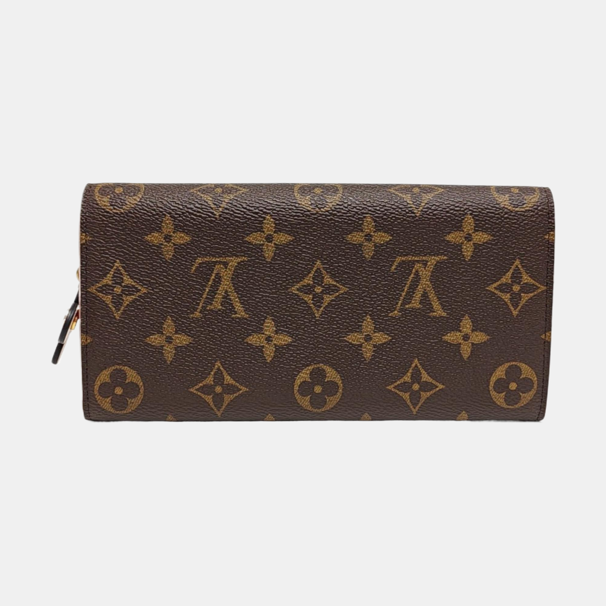 EMILIE Monogram Coated Canvas Brown Wallet
