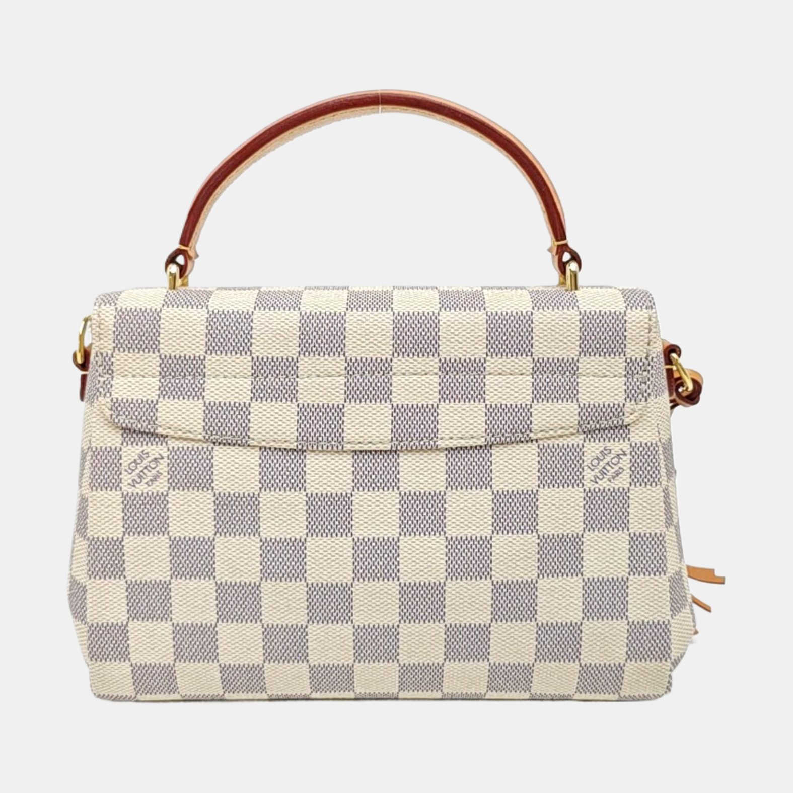 CROISETTE Damier Azur Coated Canvas White