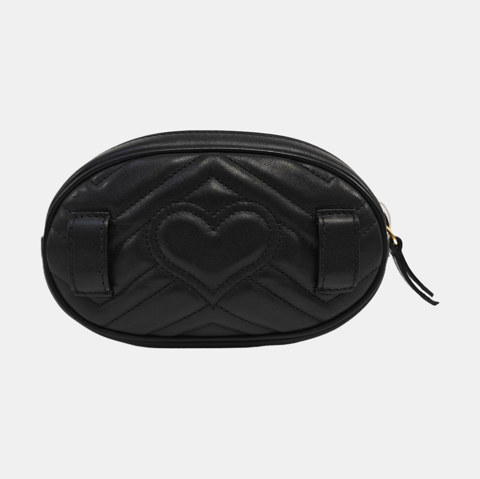 GG Marmont Super Mini Quilted Calfskin Black