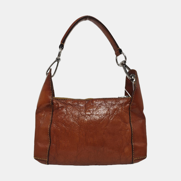 Calfskin Top Handle Bag Brown