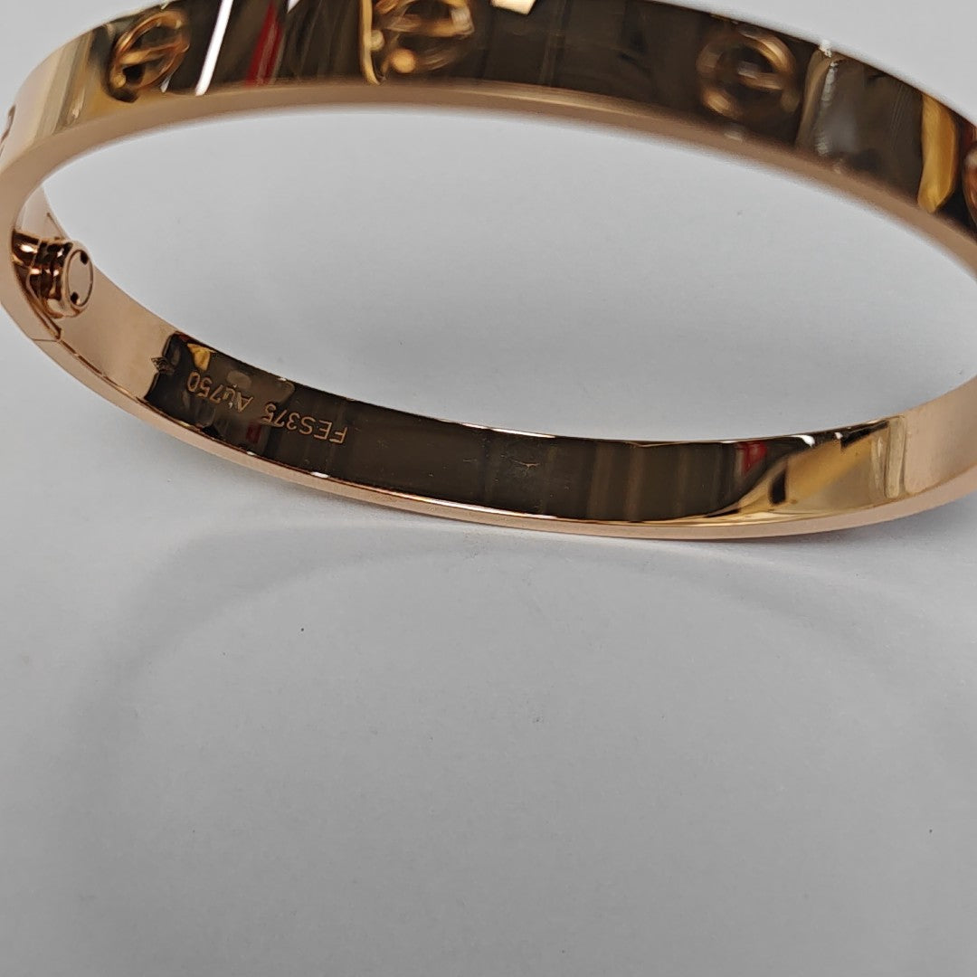 LOVE 18k Rose Gold Bangle