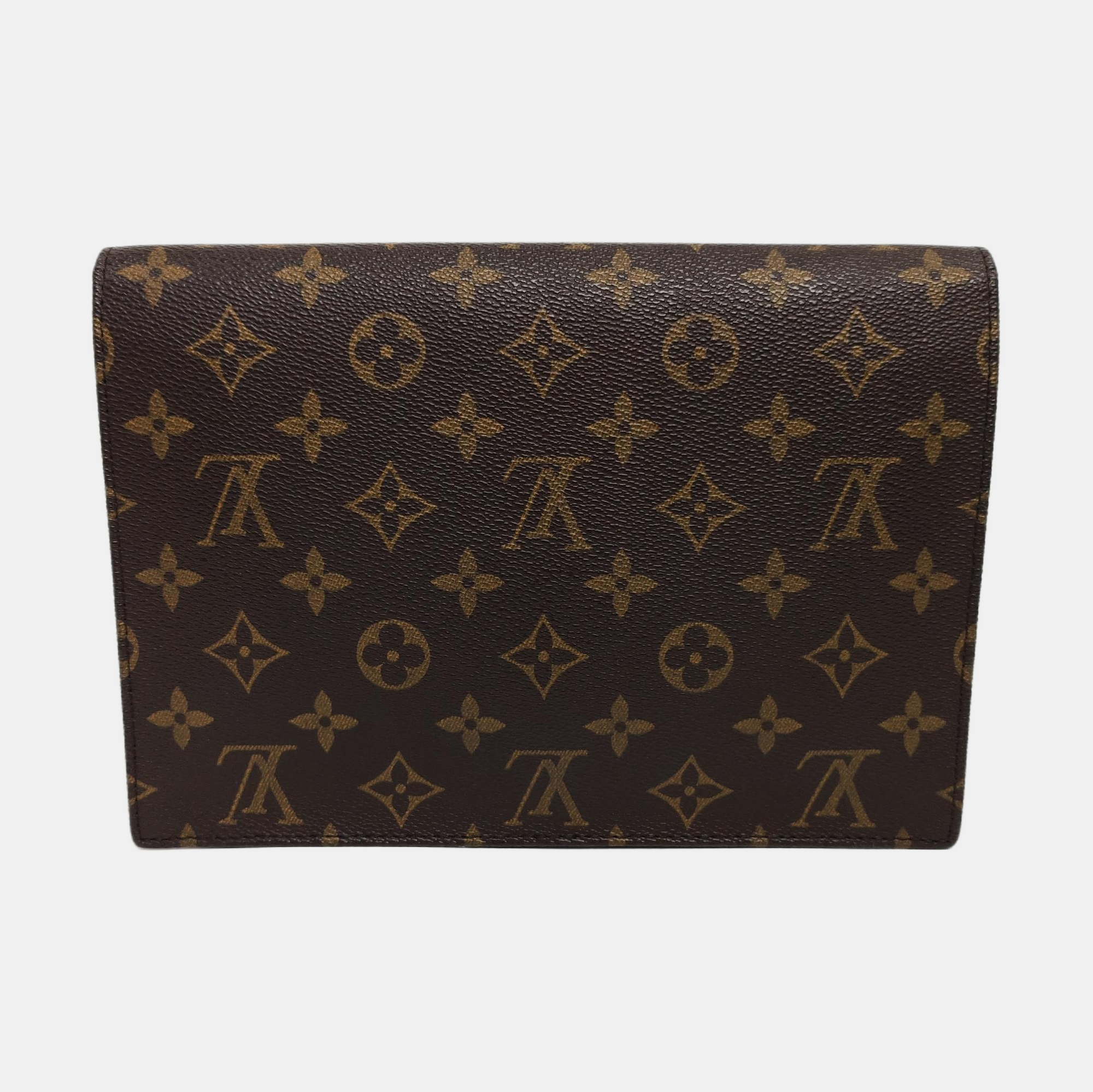 POCHETTE RABAT Monogram Coated Canvas Brown