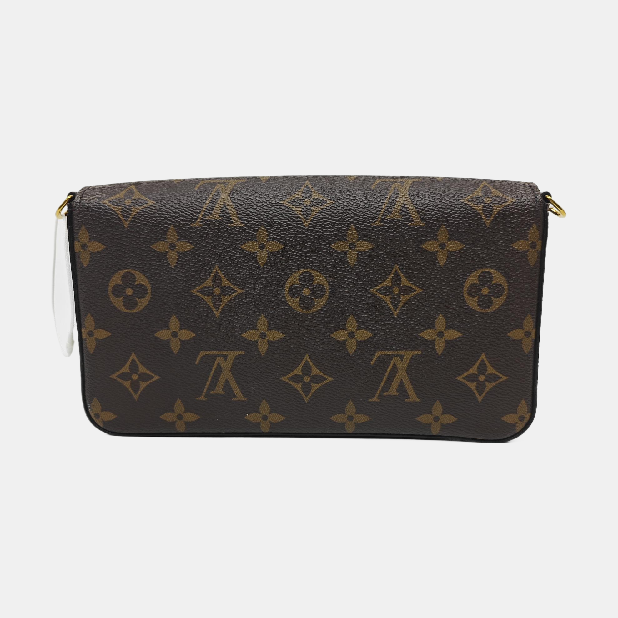 SARAH Monogram Coated Canvas Brown