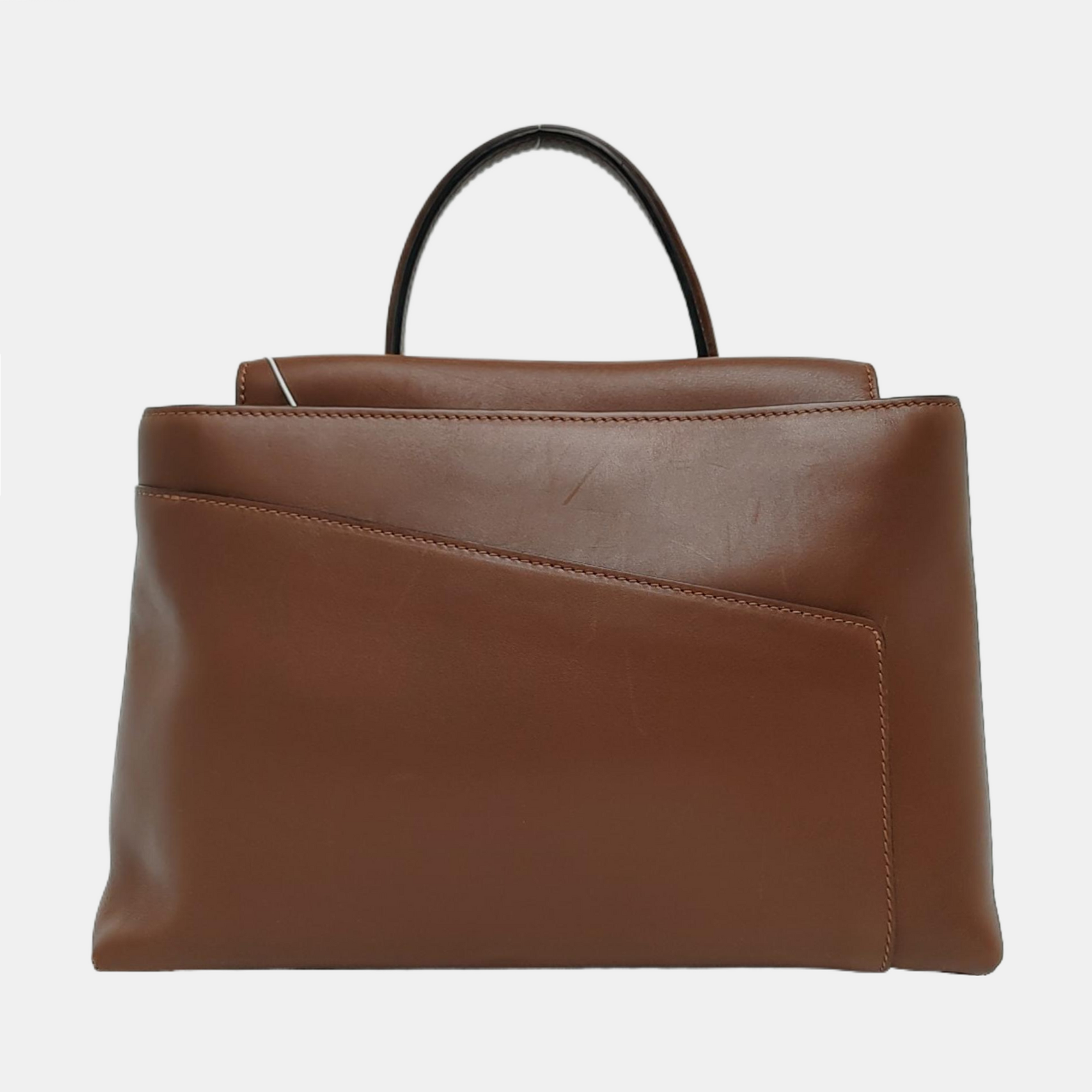 Leather Shoulder Bag Brown