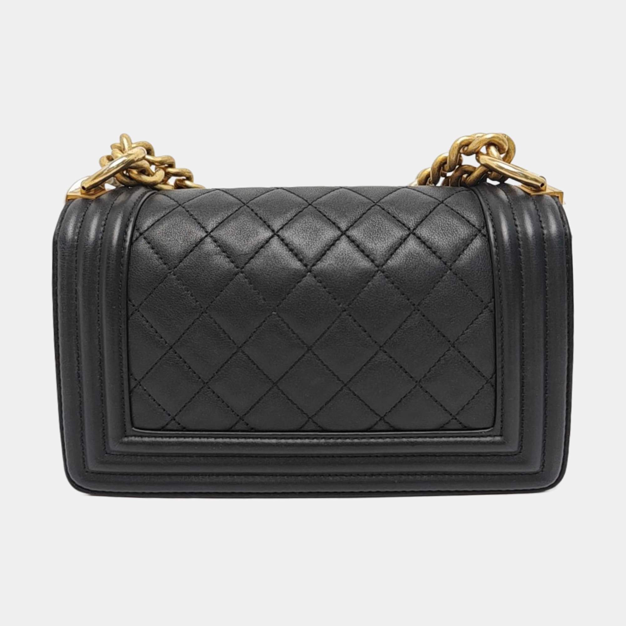 BOY CHANEL Small Quilted Calfskin Black