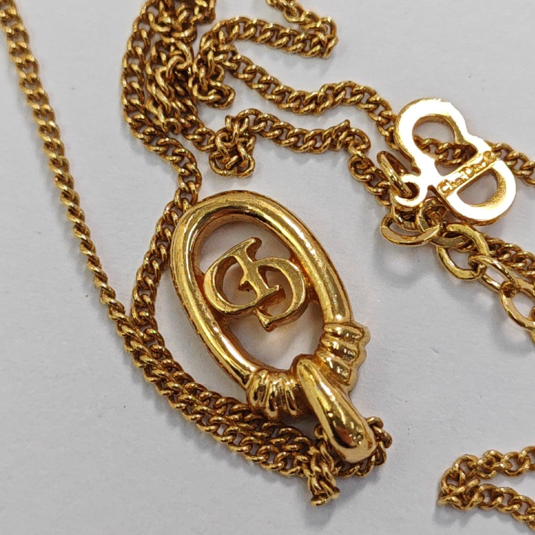 Twist Round Metal Gold Necklace
