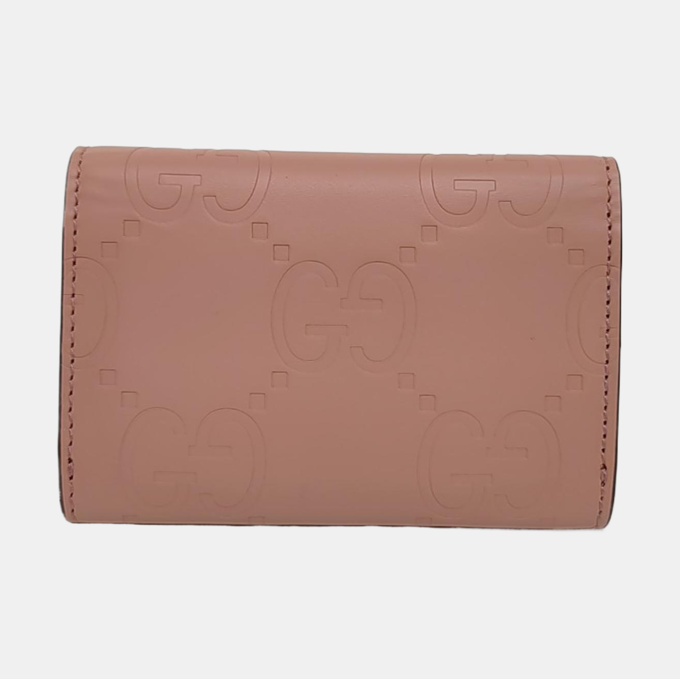 Monogram Calfskin Card Holder Pink
