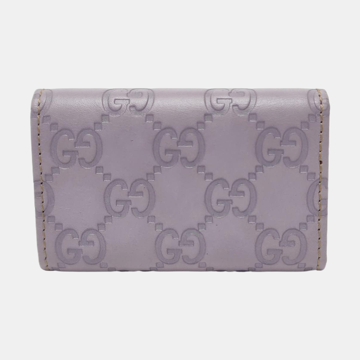 Monogram Calfskin Key Pouch Purple