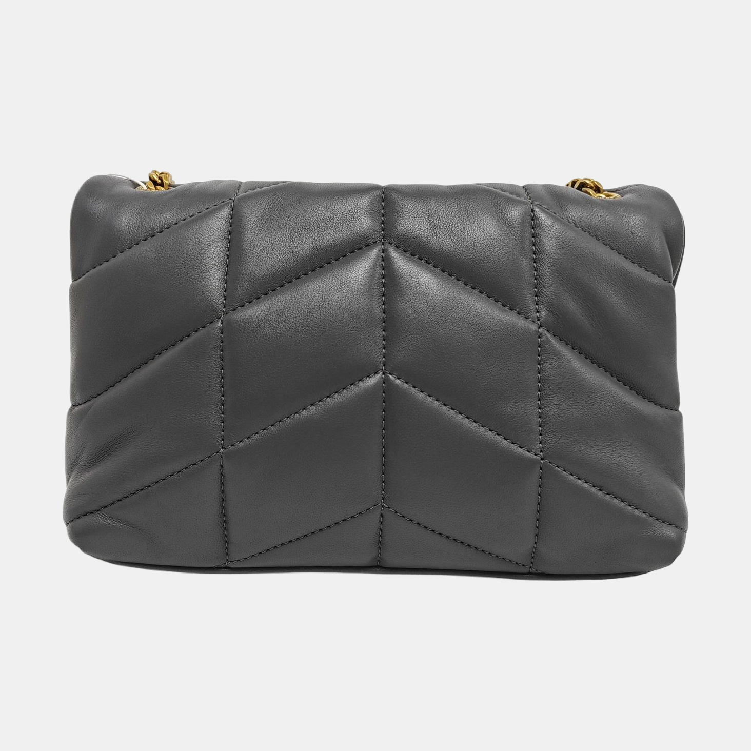 PUFFER Mini Chevron Lambskin Gray