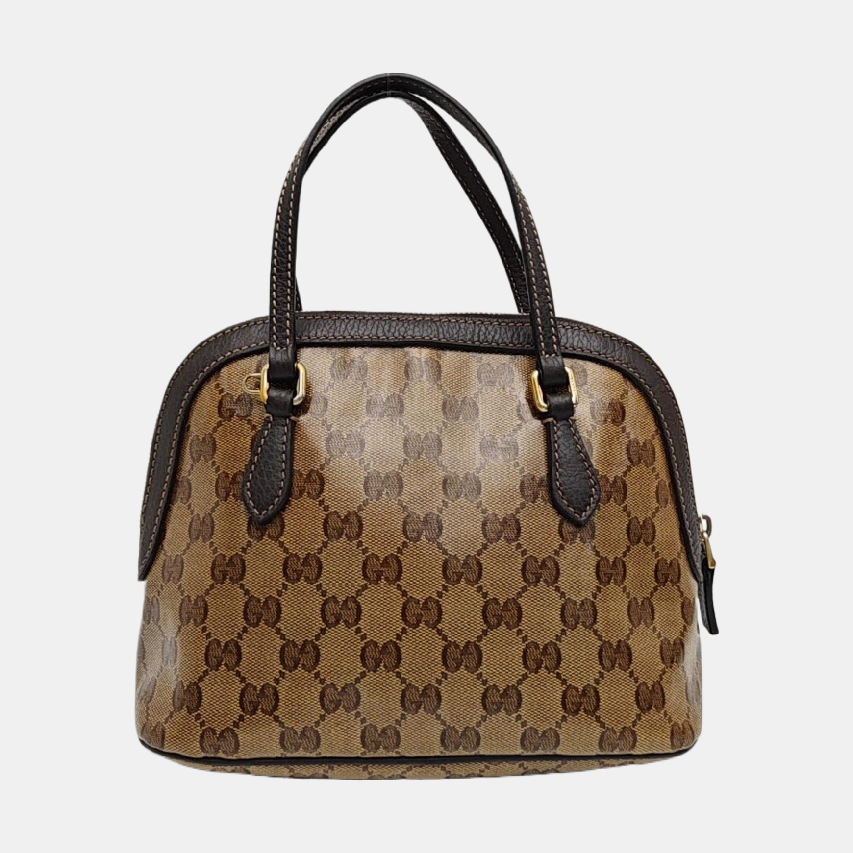 Monogram Coated Canvas Shoulder Bag Brown