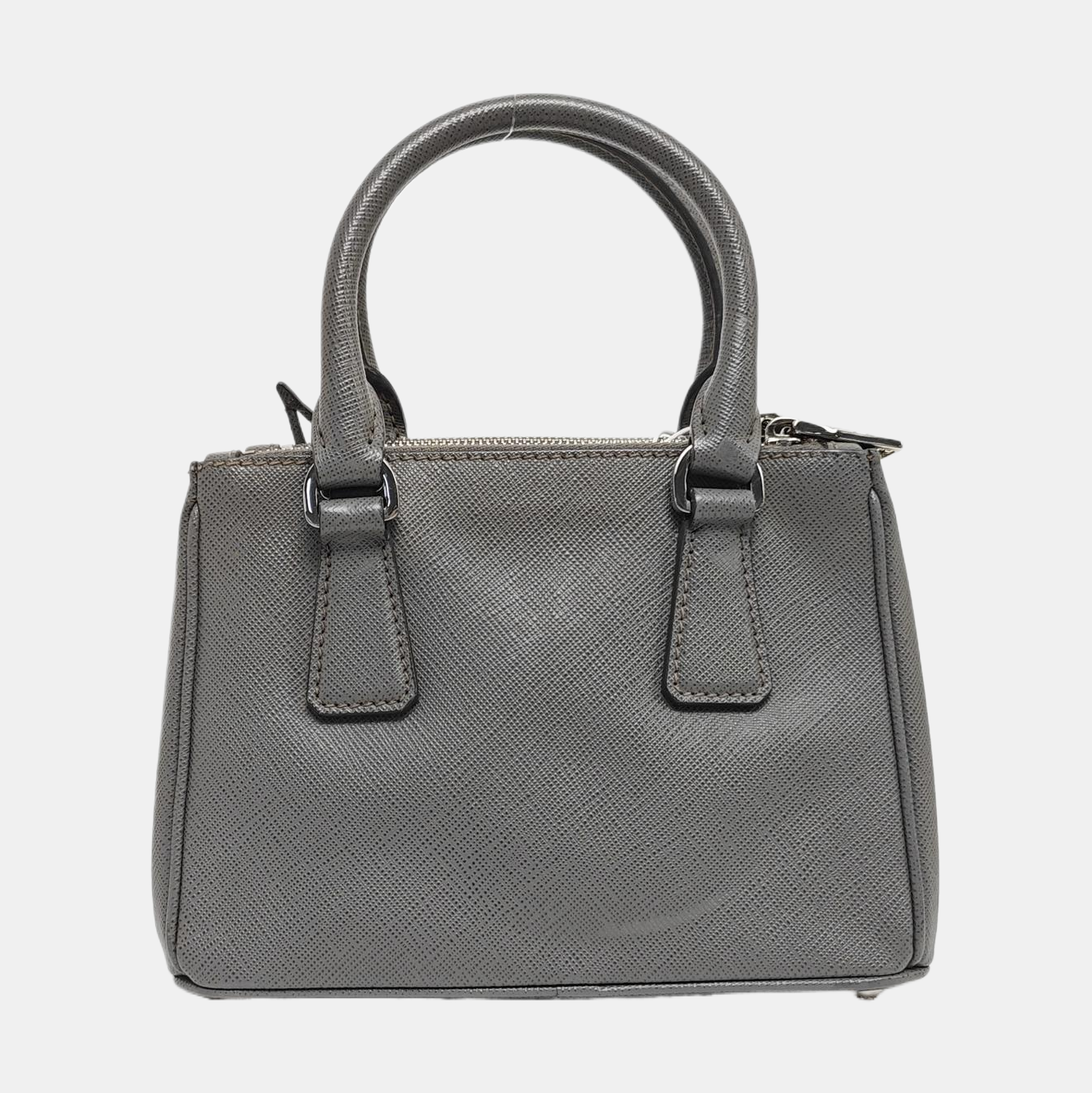 Galleria Super Mini Saffiano Calfskin Gray