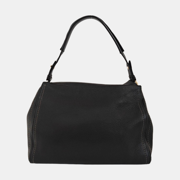 Calfskin Shoulder Bag Black