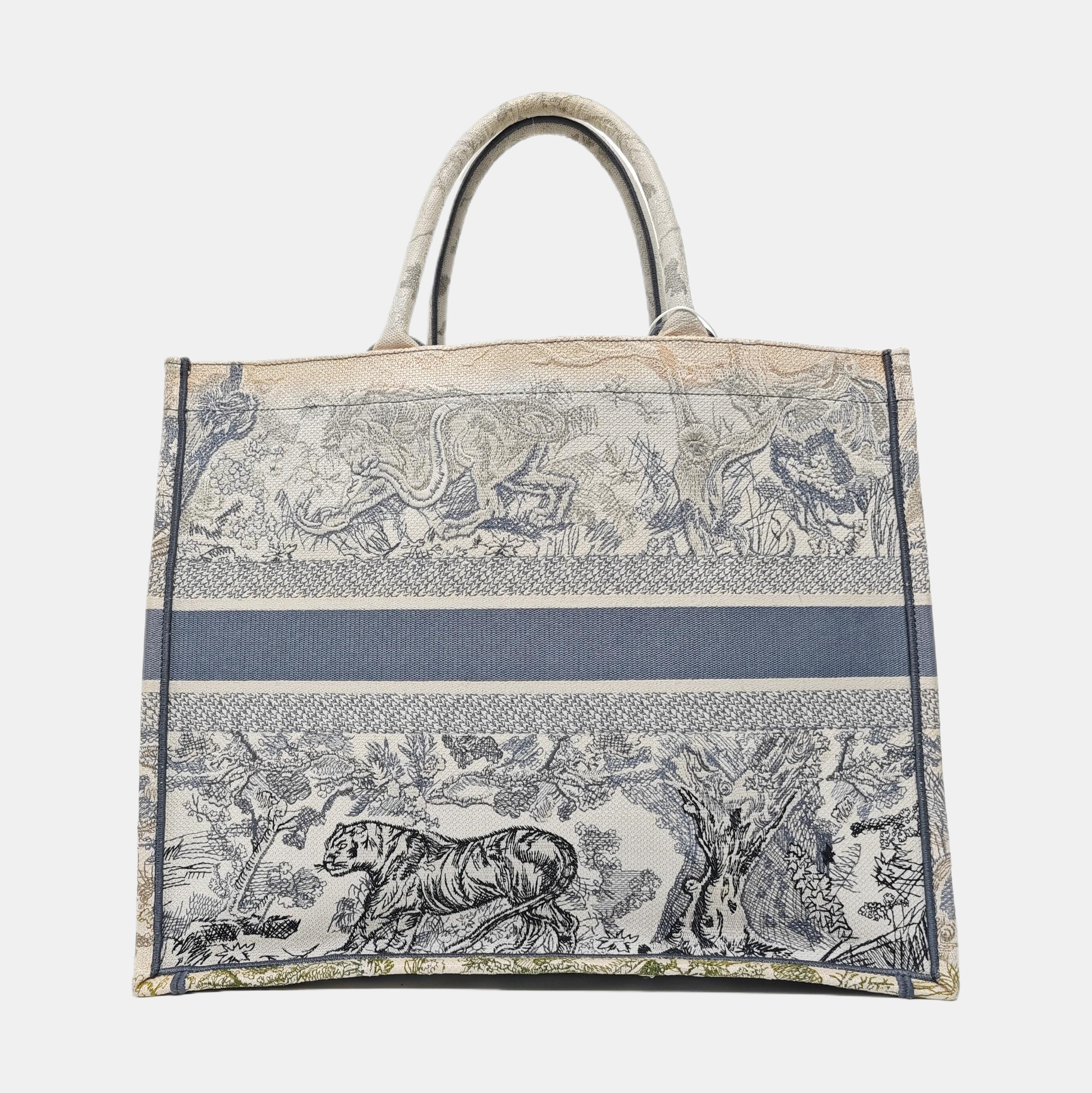 Book Tote Large Canvas Blue