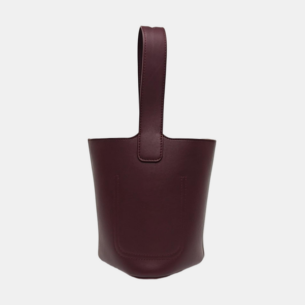 Pebble Bucket Mini Calfskin Red