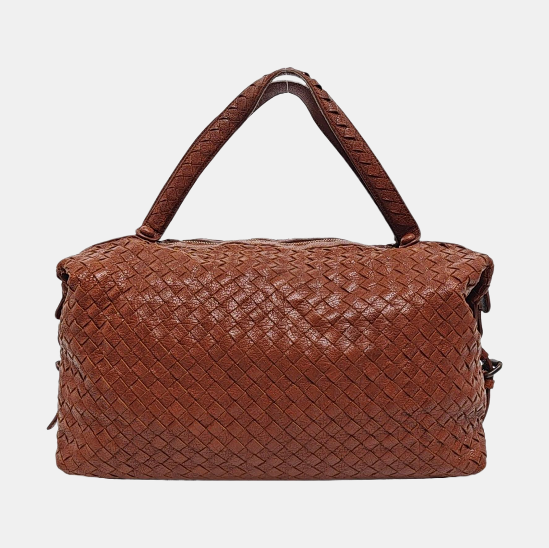 Calfskin Top Handle Bag Brown