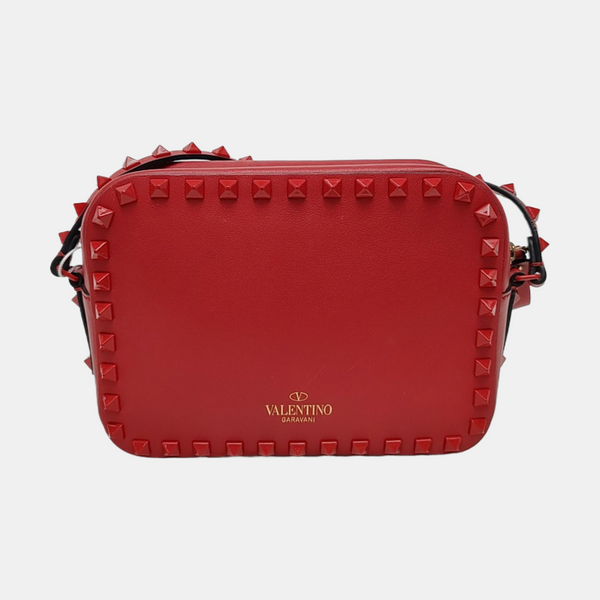 Leather Shoulder Bag Red