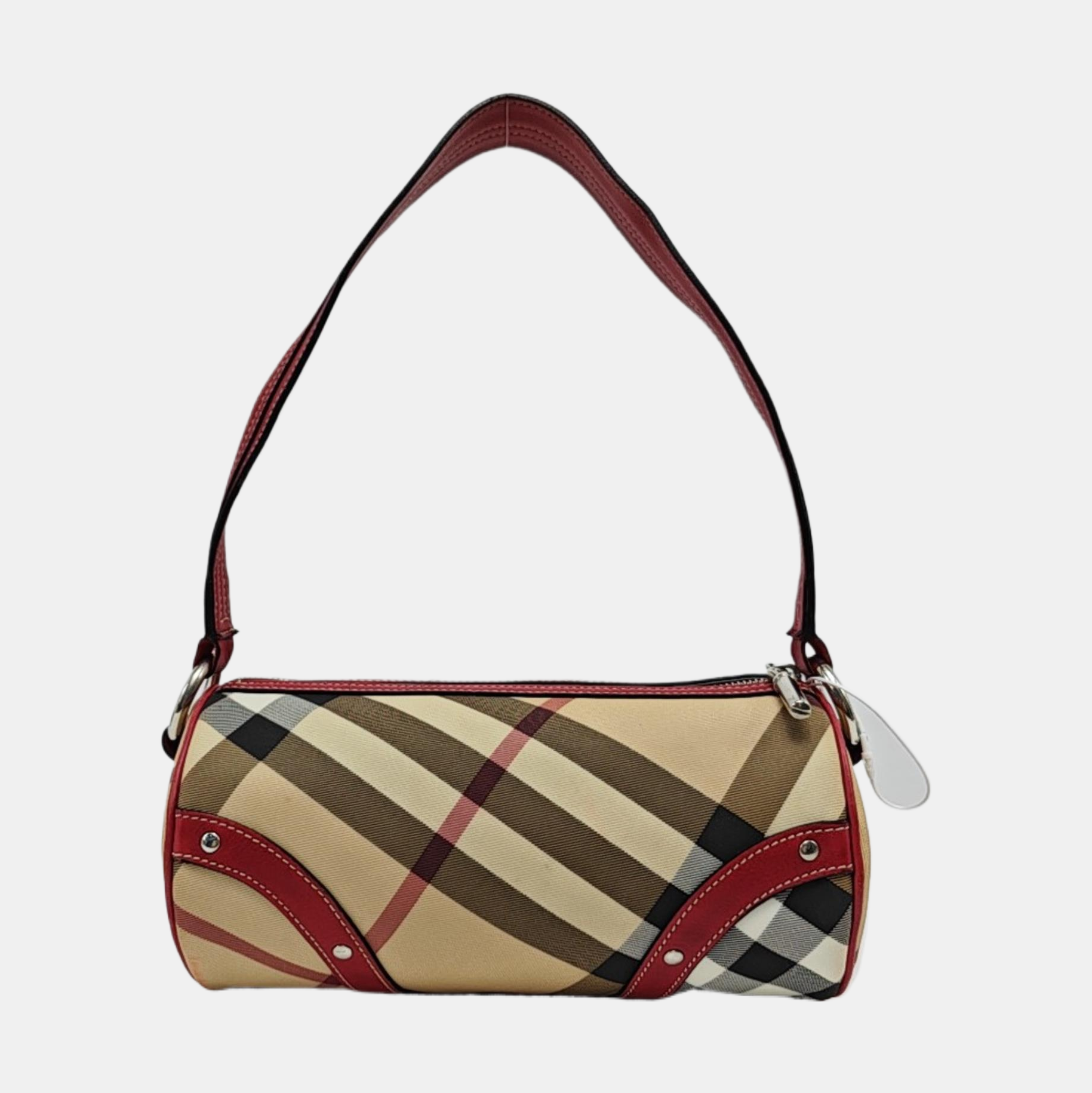 Coated Canvas Top Handle Bag Beige