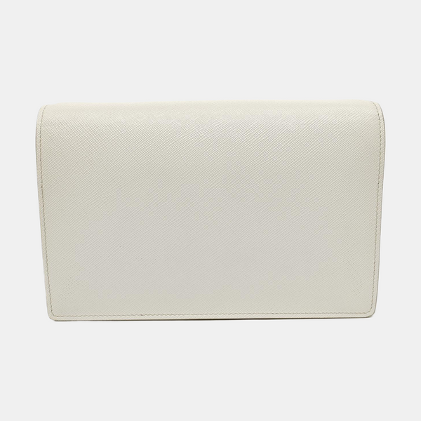 Envelope Wallet Saffiano Calfskin White