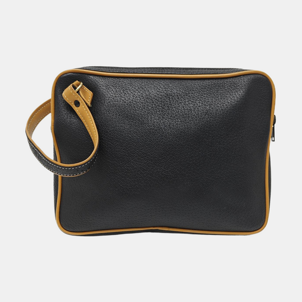 Quilted Calfskin Top Handle Bag Black