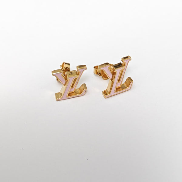Metal Red Stud Earrings
