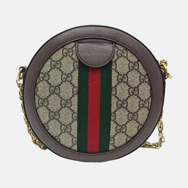 Ophidia Mini Monogram Coated Canvas Beige