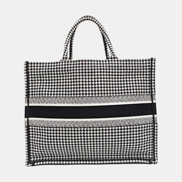 Bolso de mano grande de lona negra