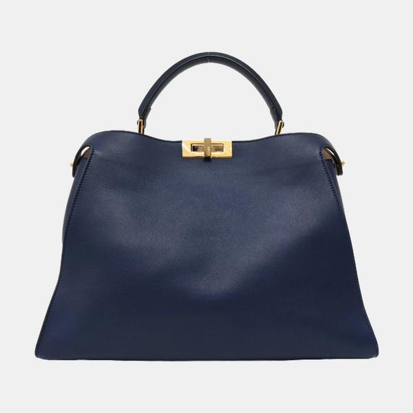 Authenticated pre-owned  Peekaboo  Essential Calfskin Blue - Shoulder Bag at Looply