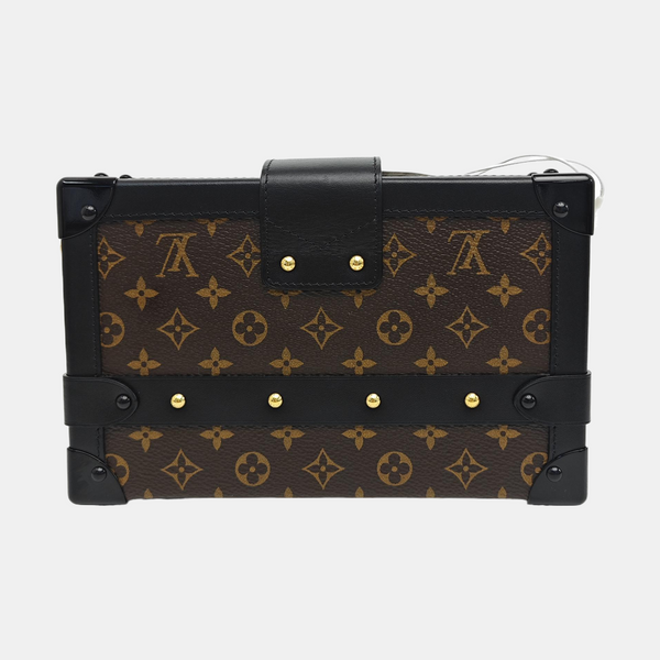 PETITE MALLE Monogram Coated Canvas Brown
