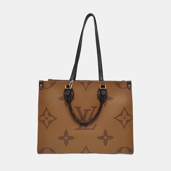 Authenticated pre-owned  ONTHEGO MM Monogram Coated Canvas Brown - Tote Bag at Looply
