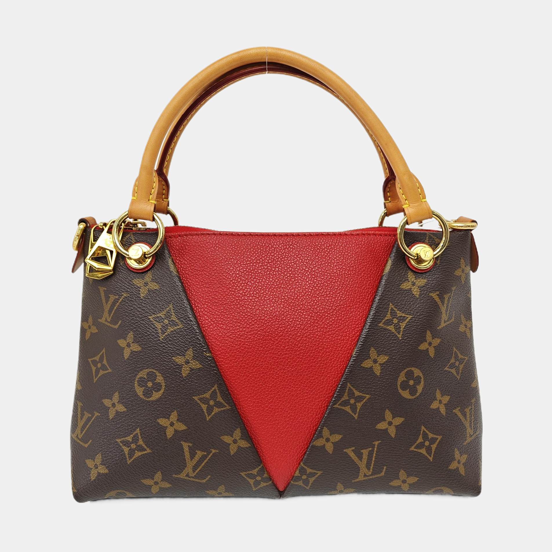 V TOTE BB Monogram Coated Canvas Red
