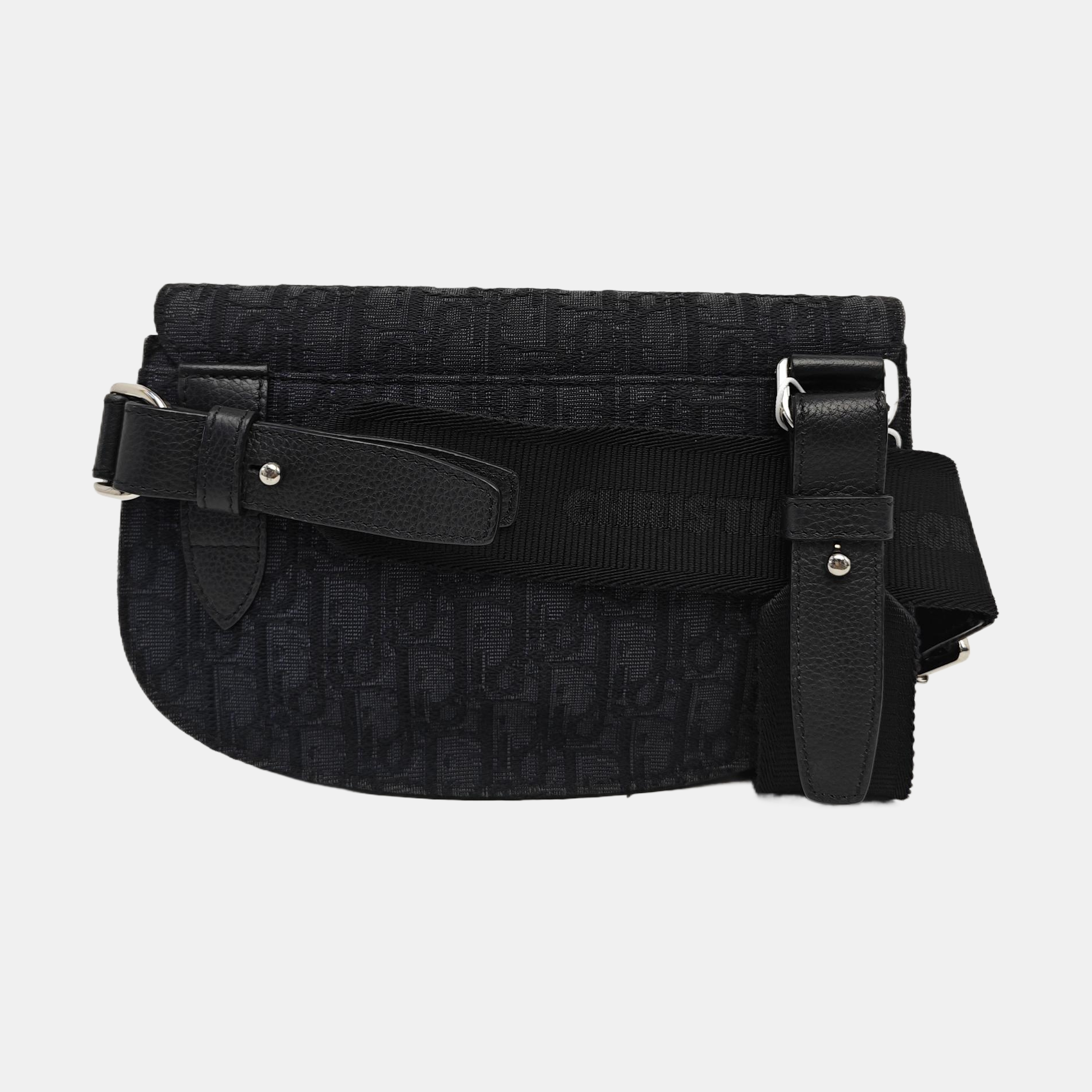 Saddle Small Oblique Canvas Black