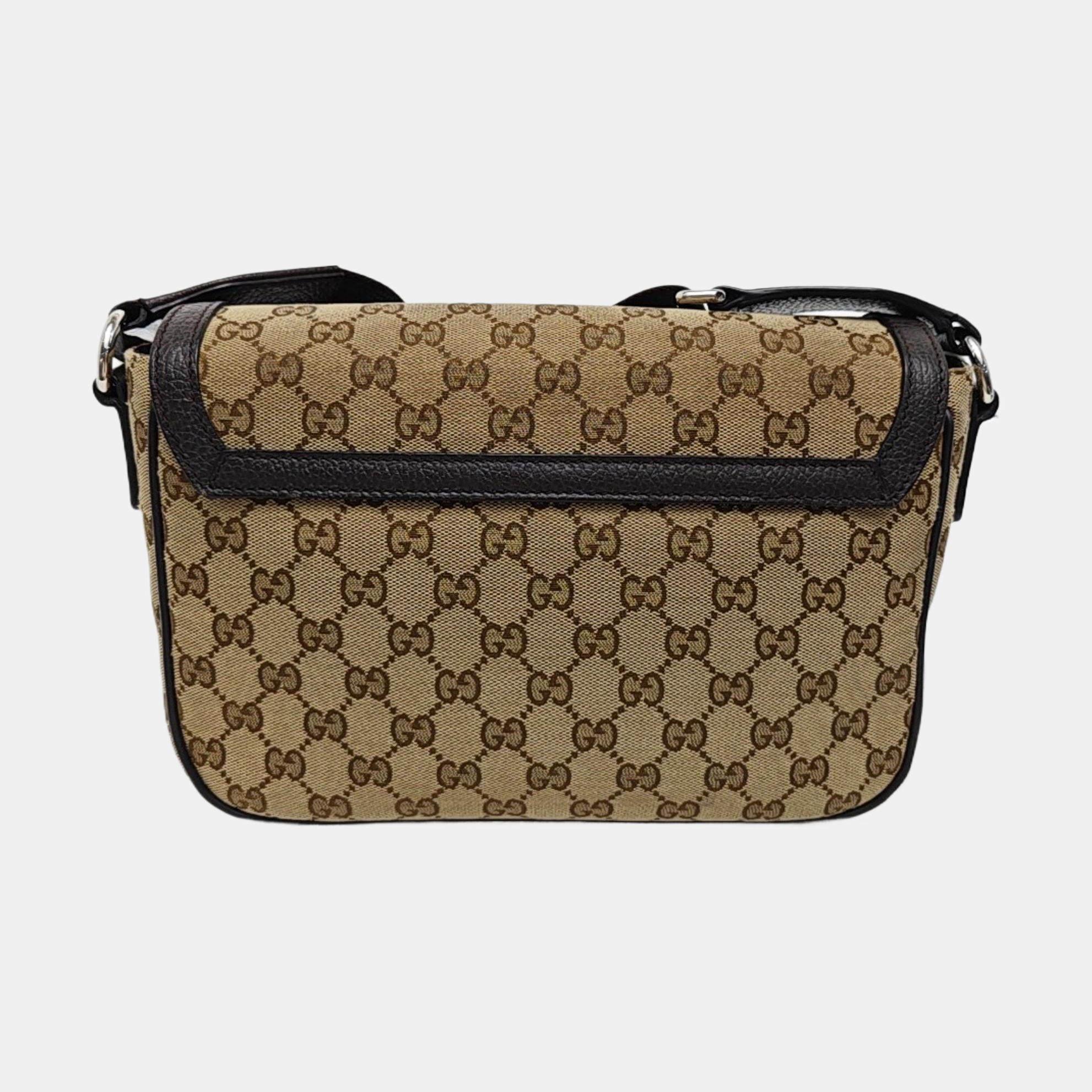 Monogram Canvas Crossbody Bag Brown