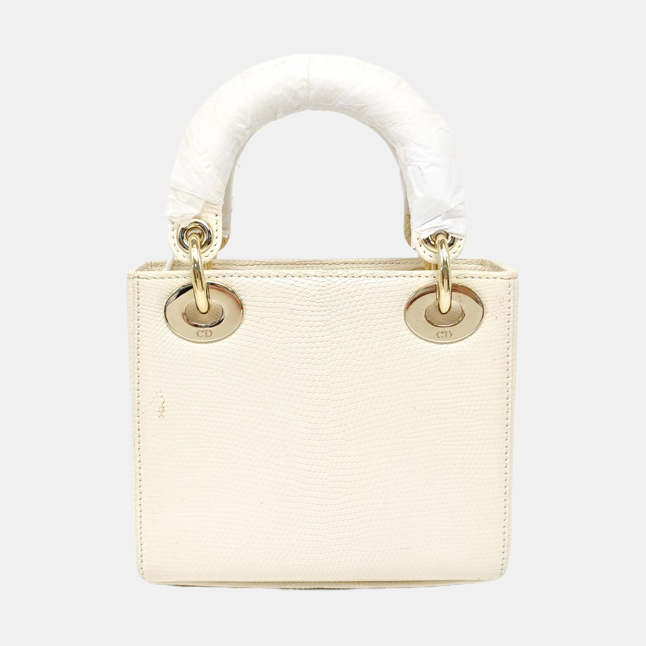 Lady Dior Mini Lizard White