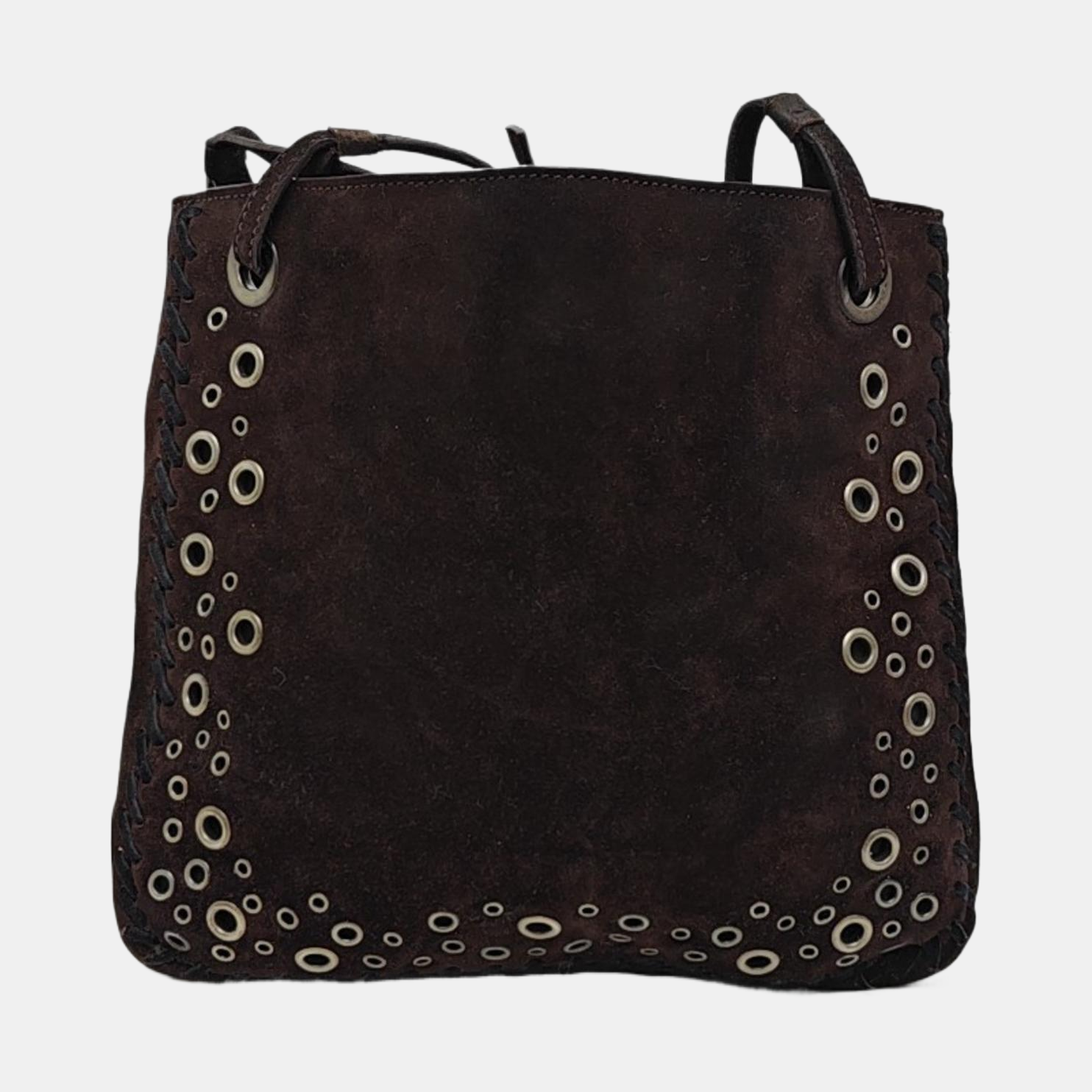 Suede Tote Bag Brown