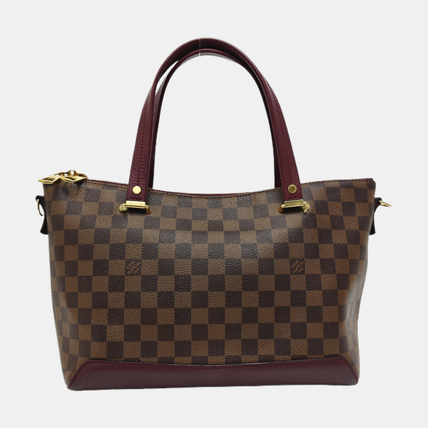 HYDE PARK Damier Ebene Coated Canvas Brown