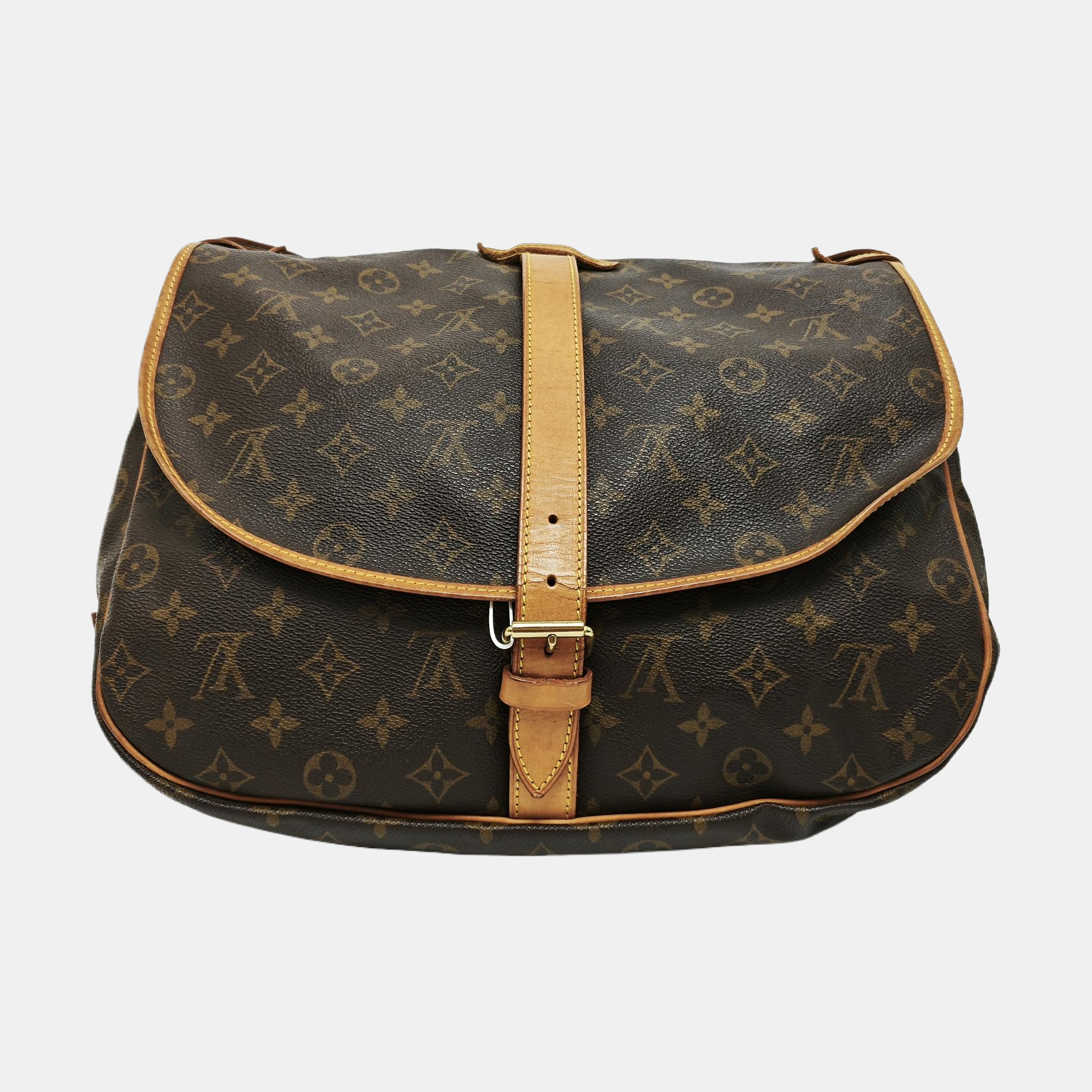 SAUMUR 35 Monogram Coated Canvas Brown