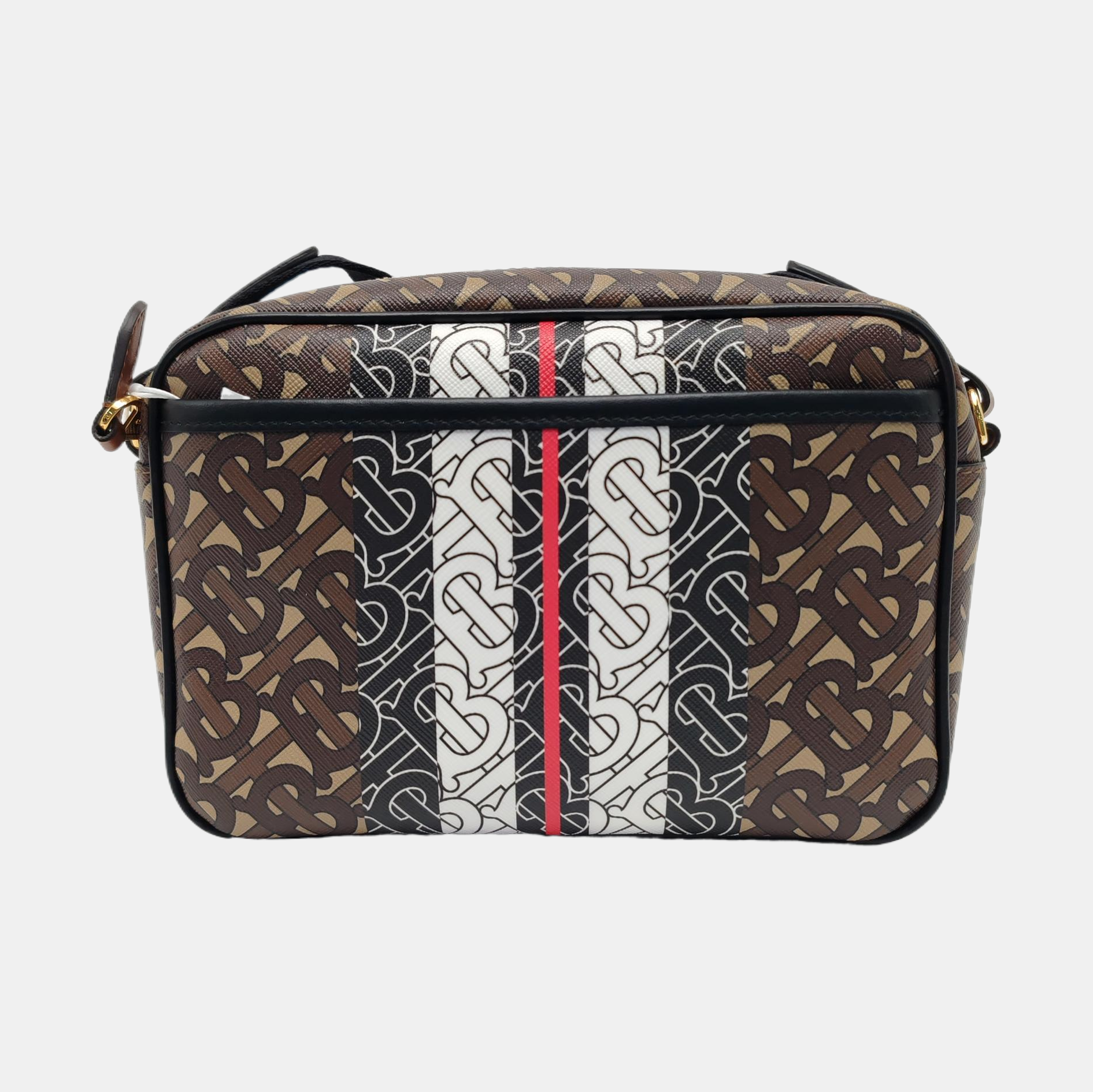 Coated Canvas Crossbody Bag Brown
