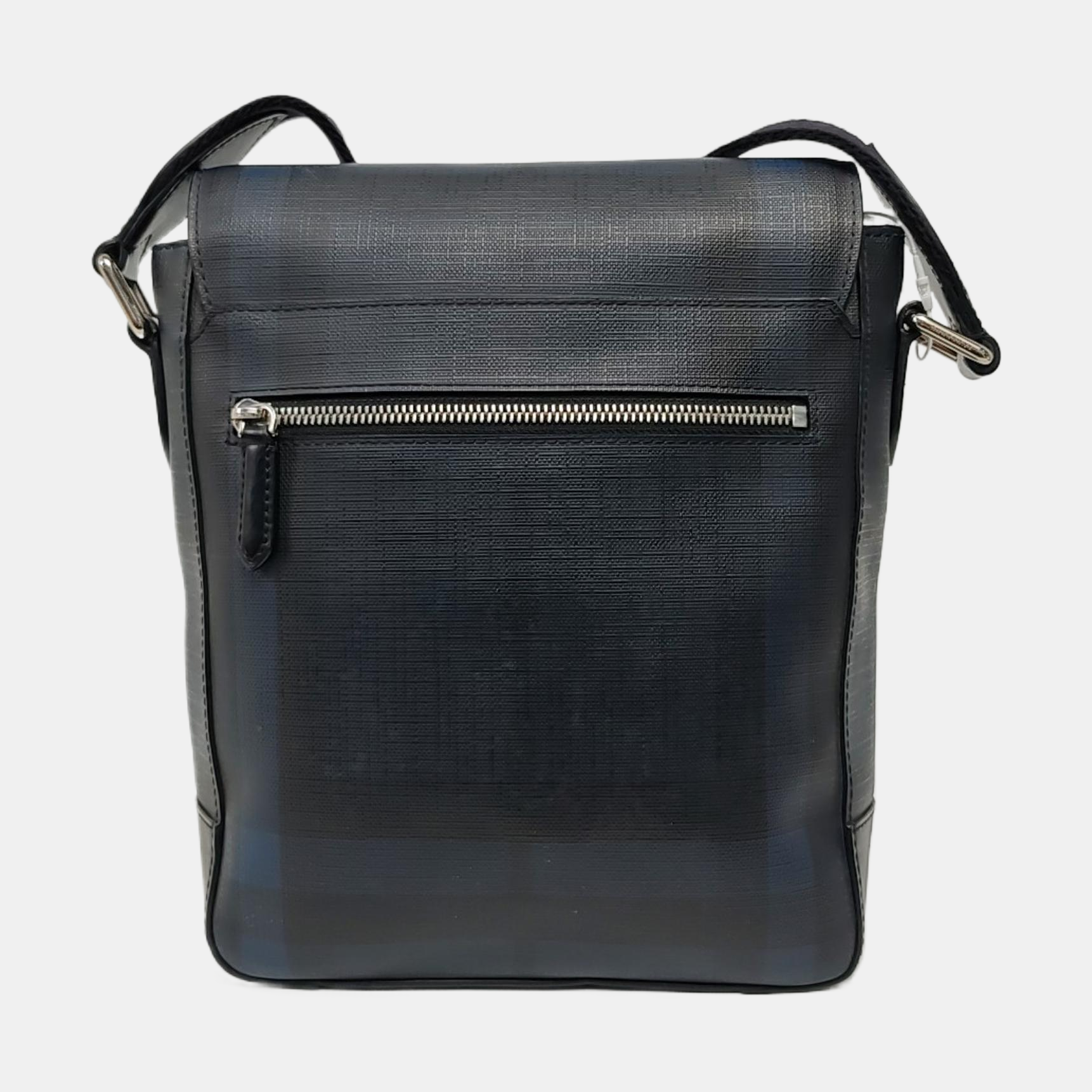 Coated Canvas Crossbody Bag Black
