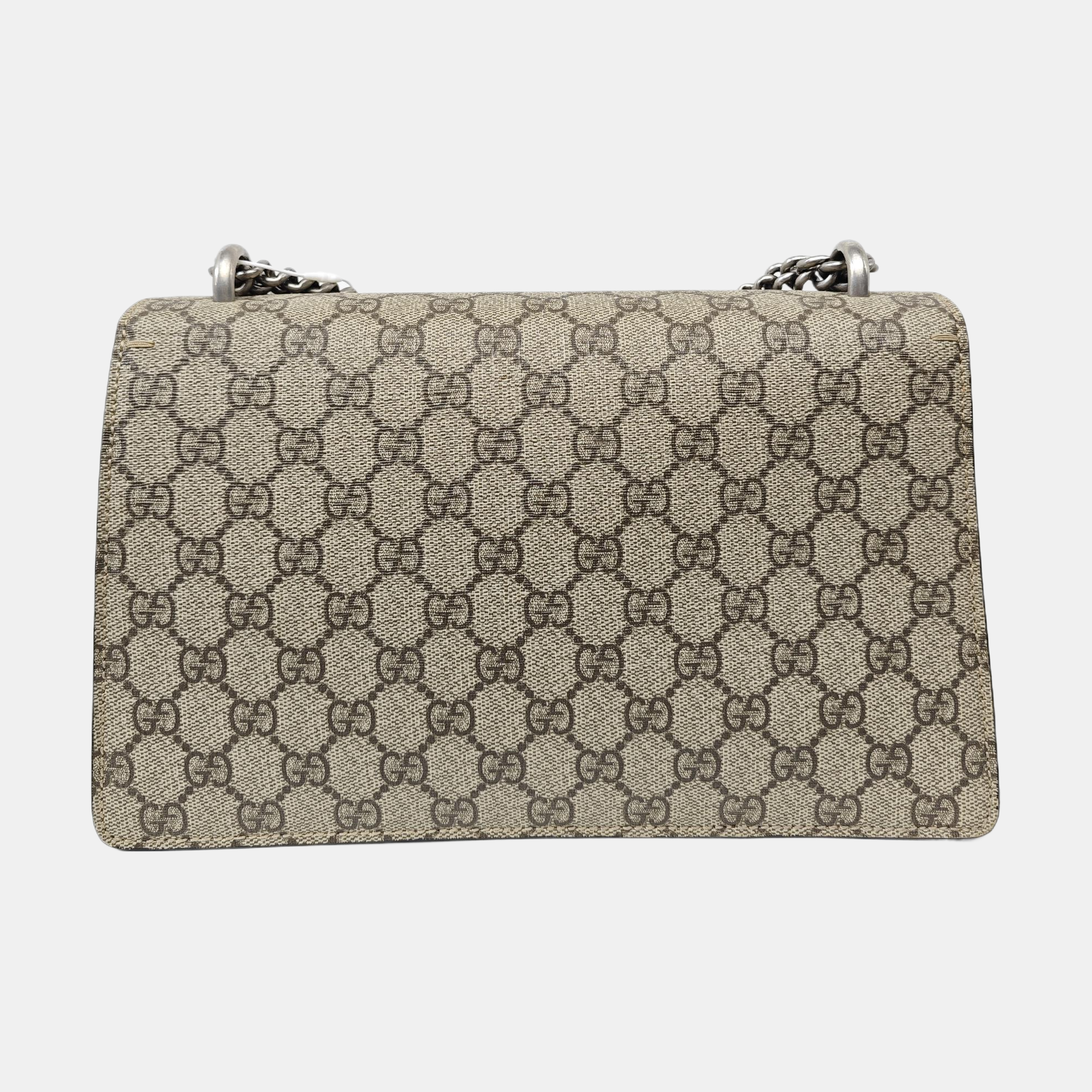 Dionysus Small Monogram Coated Canvas Beige