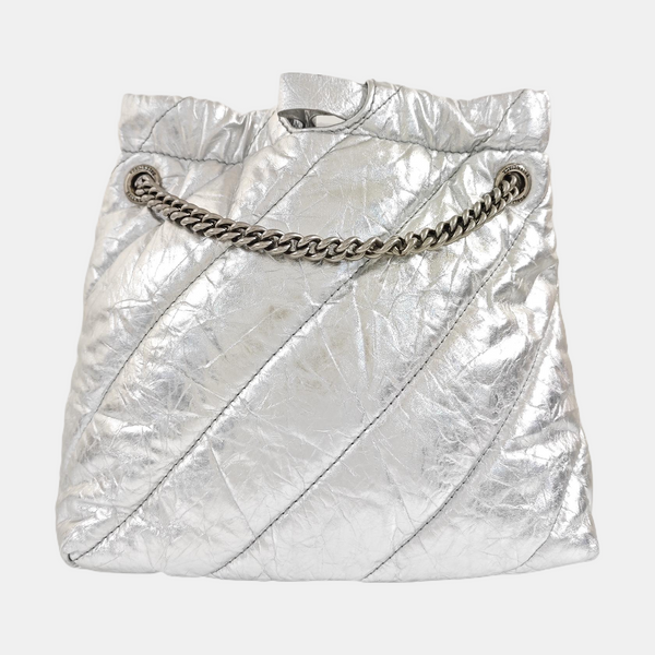 Crush Small Quilted Calfskin Silver