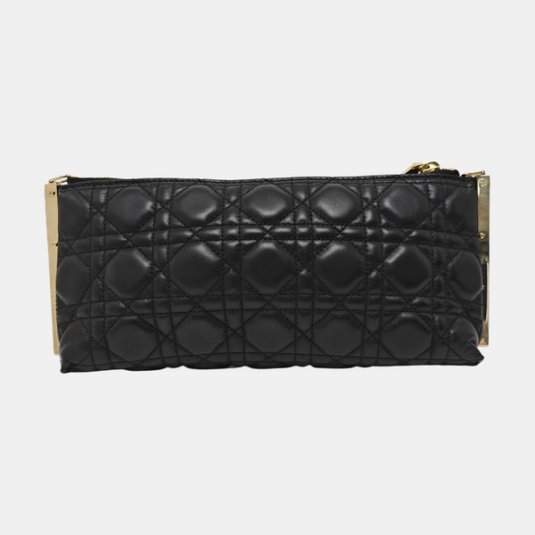 Cannage Lambskin Shoulder Bag Black