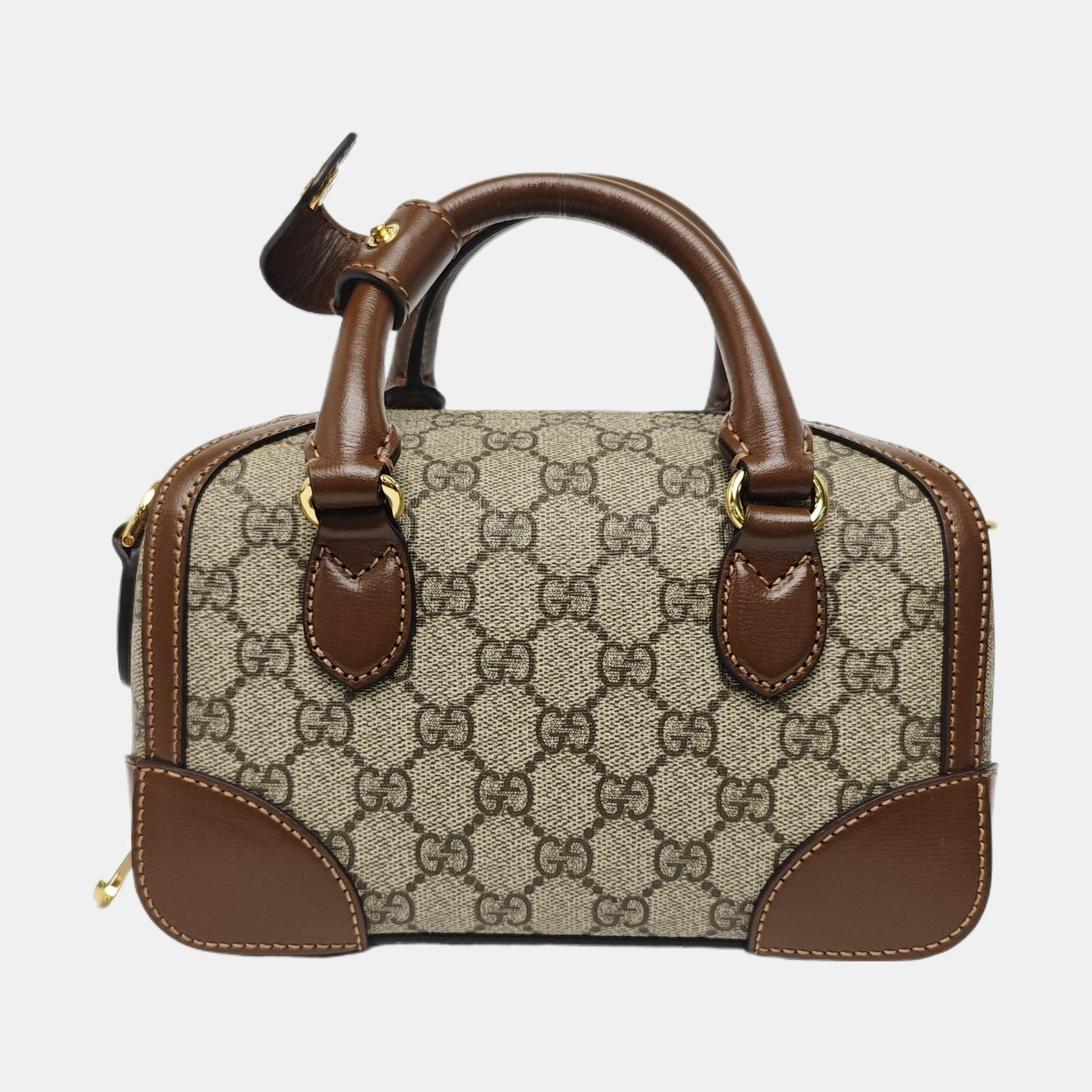 Monogram Coated Canvas Shoulder Bag Brown